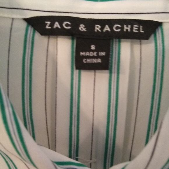 NWT Zac and Rachel Women's striped long sleeve blouse. Small. Office,Flattering - Picture 2 of 10